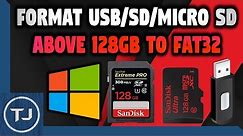 Format Any USB/SD/MICRO SD Above 64GB To FAT32!