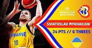 Sviatoslav Mykhailiuk's career-high for UKR 🇺🇦 | 6 THREES (24 PTS) | #FIBAWC 2023 Qualifiers