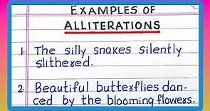 Examples of Alliterations | 5 | 10 Examples of Alliteration in English