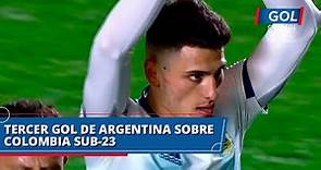 Gol de Julián Carranza para Argentina 3-1 Colombia Sub-23, en partido prepratorio