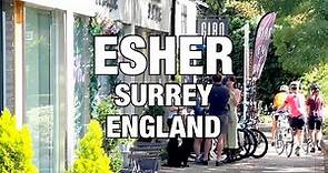 Esher Town Centre Street View, Surrey, UK, England 🇬🇧, 4K HDR