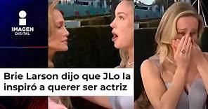 Brie Larson se emociona hasta las lágrimas al conocer a Jennifer Lopez