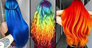 Top 10 Amazing Hair Color Transformation For Long Hair!Rainbow Hairstyle Tutorials Compilations