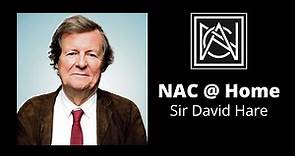 Screenwriter & Playwright Sir David Hare Talks to The National Arts Club