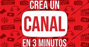 ️COMO CREAR UN CANAL DE YOUTUBE en 3 MINUTOS ( FACIL Y RÁPIDO) 👀