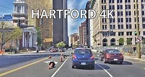 Driving Downtown - Hartford 4K - Connecticut USA