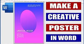 Make a Creative Poster in Word | Microsoft Word Tutorials