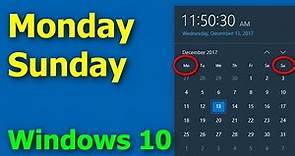 How to set Monday as 1st day of the week 📅 (Windows 10, Calendar)