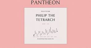 Philip the Tetrarch Biography - Son of Herod the Great and ruler of part of his father's kingdom
