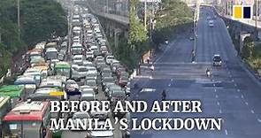 Normally crowded streets of Philippine capital Manila deserted amid month-long Covid-19 lockdown