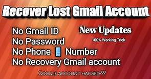 New Updates to Recover hacked google account | Lost Gmail Account Recovery | Gmail password recover