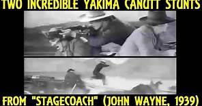 Two Incredible Yakima Canutt Stunts From John Ford's "Stagecoach" (John Wayne, 1939)