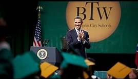 President Obama Gives Commencement Address at Booker T. Washington High School