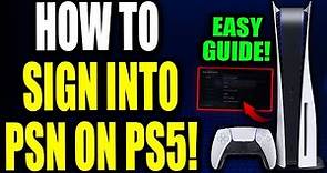How to Sign into Playstation Network on PS5 & Reset Password! PS5 PSN Sign-in (For Beginners!)