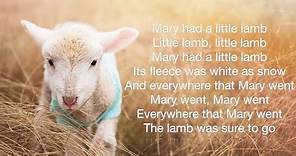 Mary Had A Little Lamb with Lyrics | Nursery Rhyme Sing Along 2018 | Children Song