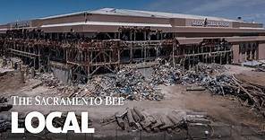 See Drone View of Demolition of Former Arco Arena, Once Home to the Sacramento Kings