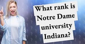What rank is Notre Dame university Indiana?