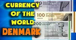 Currency of the world - Denmark. Danish krone. Danish banknotes and Danish coins