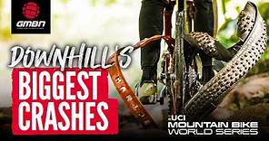 The Biggest Crashes! UCI Downhill Mountain Bike World Series | 2023