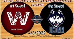 2022 NCAA CHAMPIONSHIP - #1 Seed South Carolina Gamecocks vs #2 Seed UConn - (4/3/22 - Full Game HD)