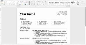 How to Make an Easy Resume in Microsoft Word (latest)