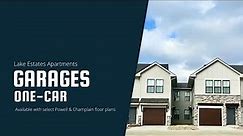 Detached one-car garages at Lake estates - available with select Powell and Champlain floor plans