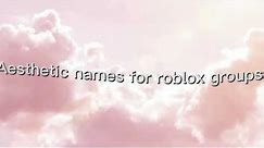 aesthetic roblox group names