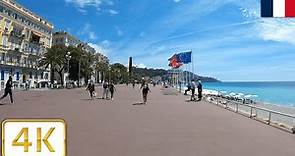 Promenade des Anglais, Nice, France (French Riviera/Côte d'Azur) | Spring 2021【4K】