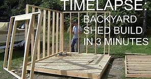Complete Backyard Shed Build In 3 Minutes - iCreatables Shed Plans