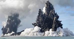 太平洋島嶼剛陸沉　海底火山爆出新島　面積大增3倍