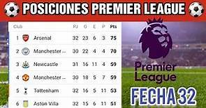 TABLA DE POSICIONES ⚽Premier League ✔Fecha 32 / Clasificación Premier League 2022-2023