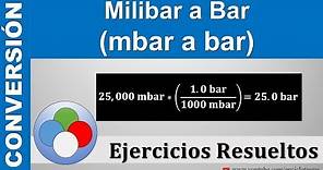 Milibar a Bar (mbar a bar)