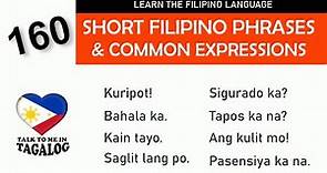 160 USEFUL TAGALOG PHRASES & COMMON EXPRESSIONS | Learn the Filipino Language | Basic Tagalog Lesson
