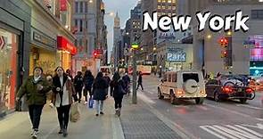 New York City January 2023 - NYC 4k Night Walk - Manhattan Walking Tour