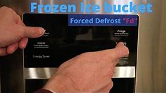 Samsung Fridge Ice Machine freezing up. Easy (Forced defrost) fix.