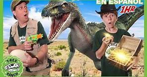 T-Rex Gigante, En Busca del Tesoro | 60 min de videos de dinosaurios para niños
