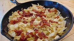 Bacon Fried Cabbage - Southern Fried Cabbage - 100 Year Old Recipe - The Hillbilly Kitchen