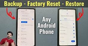 How to Complete Data Backup, Factory Reset & Restore Backup in any Android Phone in Hindi