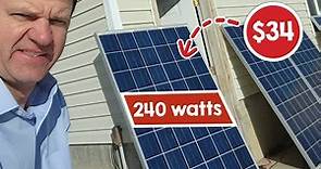 DIRT CHEAP USED SOLAR PANELS from SanTan Solar. $34. ( Real world review and test)