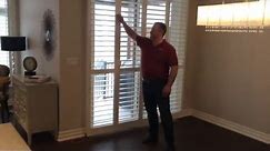 Norman Shutters Bifold 180 Shutter on Sliding Glass Door