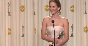 Raw: Jennifer Lawrence backstage after 2013 Oscar win