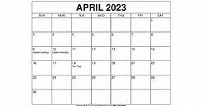 Free Printable April 2023 Calendar Templates With Holidays - Wiki Calendar
