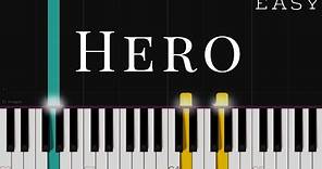 Hero - Mariah Carey | EASY Piano Tutorial | Arranged By Dan Coates