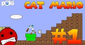 All the Fails! Cat Mario Walkthrough Episode 01, Levels 1 - 3 | Poki Game Movies