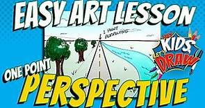 How to Draw One-Point Perspective - Easy Art Lesson for Kids