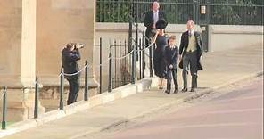 Prince Edward and Sophie, Countess of Wessex arrive at royal wedding