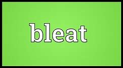 Bleat Meaning