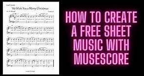 Tutorial : How to create a FREE sheet music with Musescore