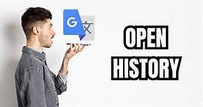 How to Open History on Google Translate App