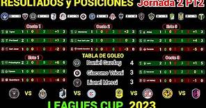 RESULTADOS y TABLA DE POSICIONES HOY LEAGUES CUP 2023 Jornada 2 PT2